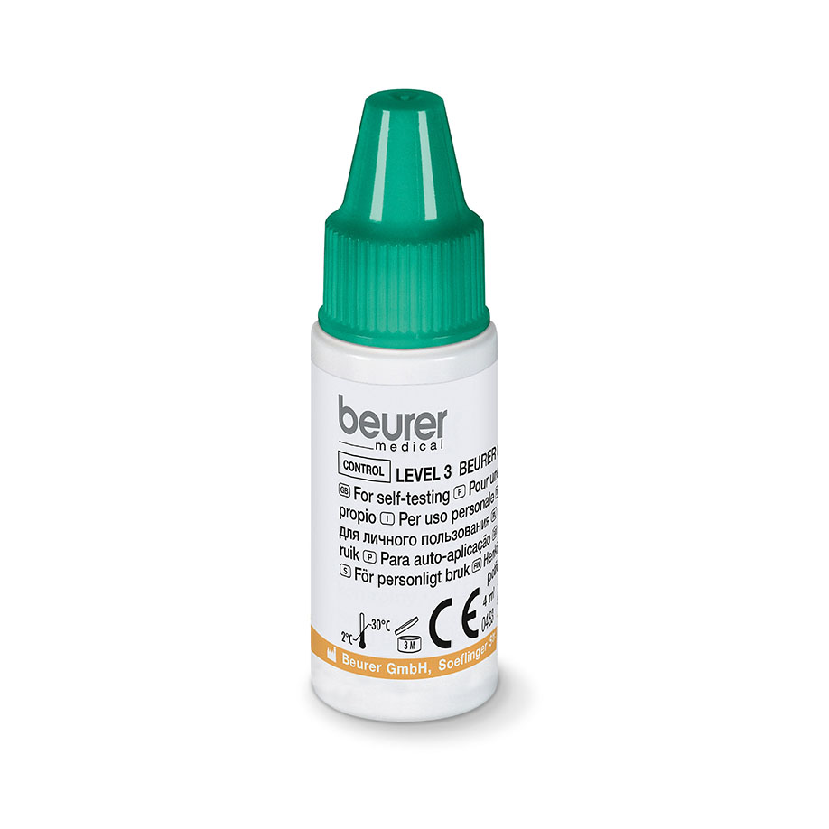 Kontrolllösung Level 3 + 4 (2 x 4 ml) für Beurer GL 44/GL 44 Pro, GL 50/