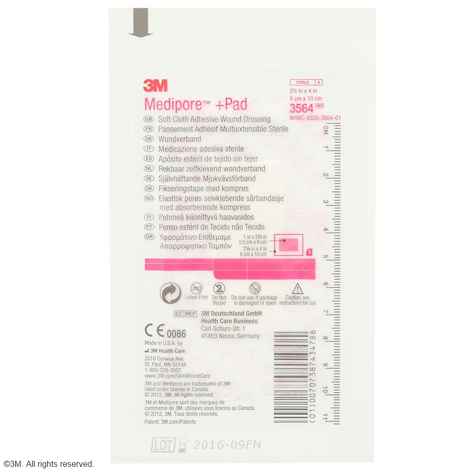 3M Medipore + Pad Fertigverband, steril, 6 x 10 cm (50 Stck.)