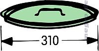 Deckel für 12-Ltr. Eimer aus Chromnickelstahl 18/10