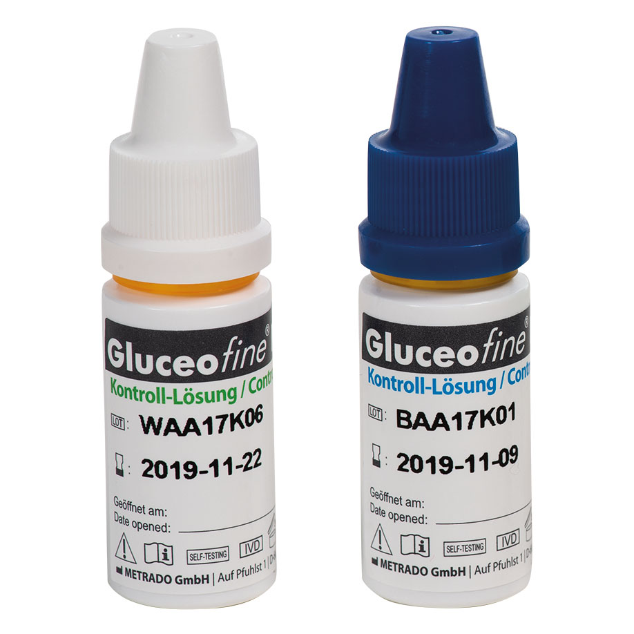 Gluceofine Pro Kontroll-Lösung normal / hoch (2 x 4 ml)