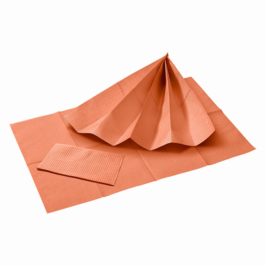 Patientenservietten, hot orange, 33 x 45 cm, 2-lagig (500 Stck.)