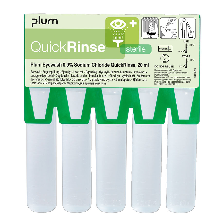 Plum Wound and Eyewash QuickRinse Refill (5 x 20 ml)