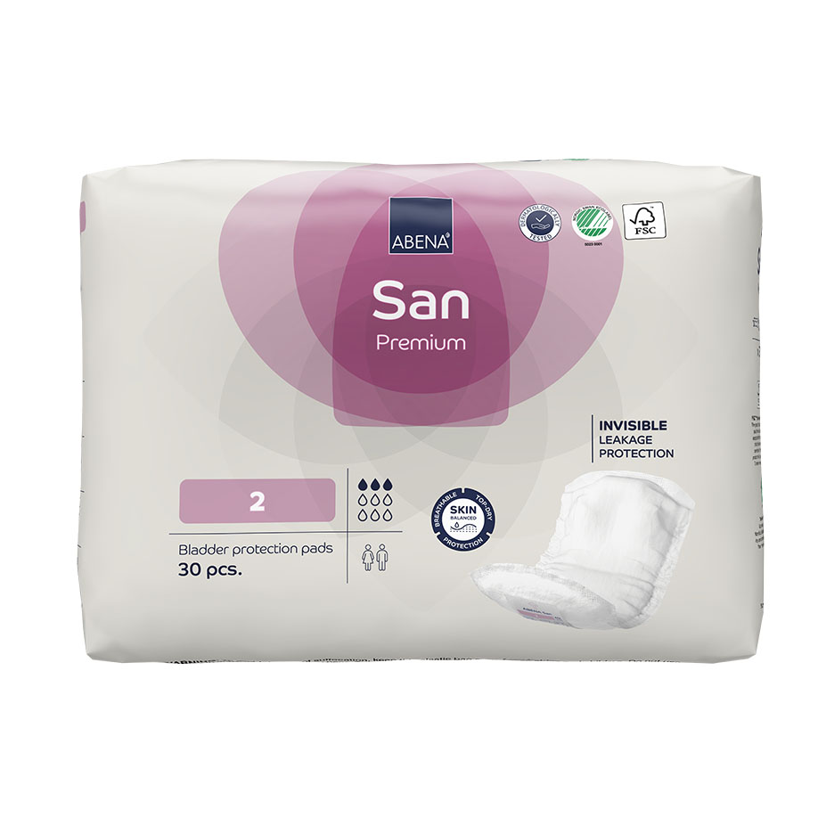Abena San 2, Premium Inkontinenz- einlagen (30 Stck.)