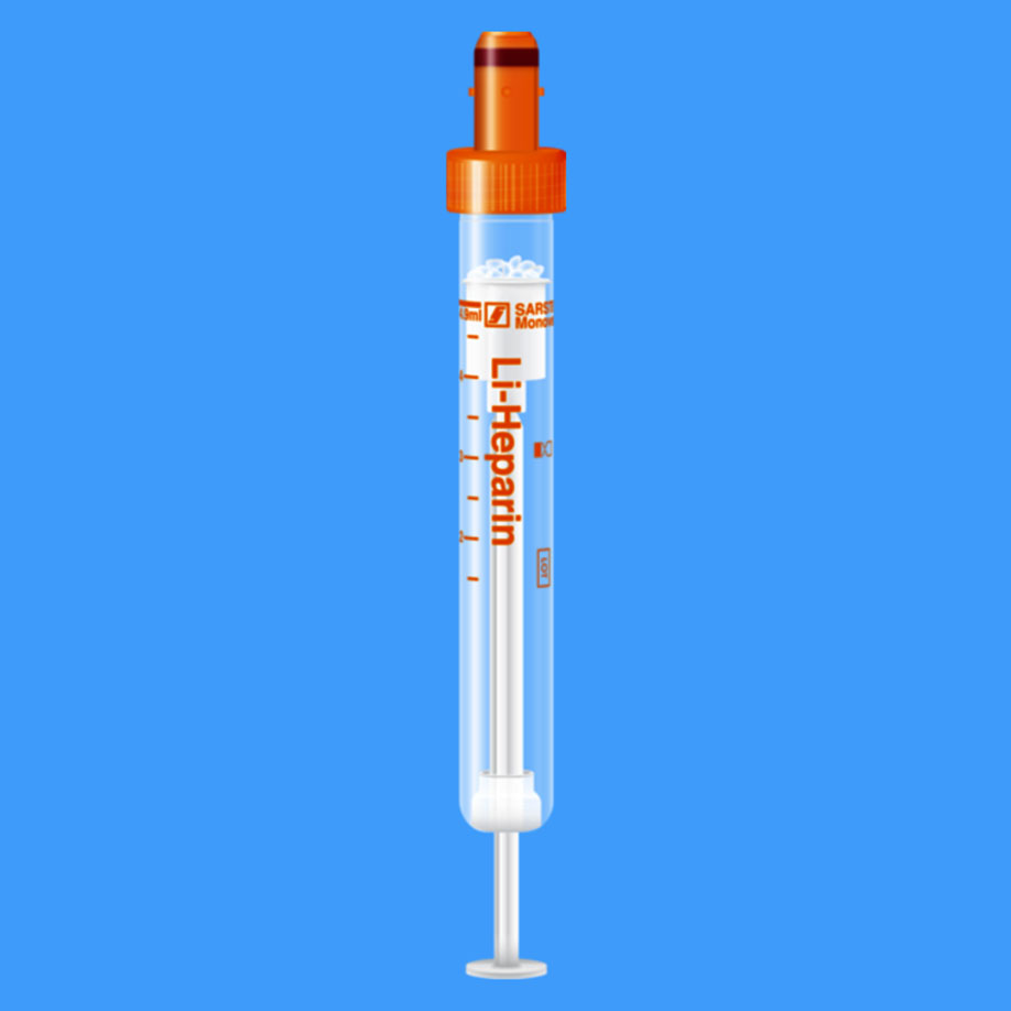 S-Monovetten 4,9 ml, 90 x 13 mm, Lithium-Heparin, steril (50 Stck.)
