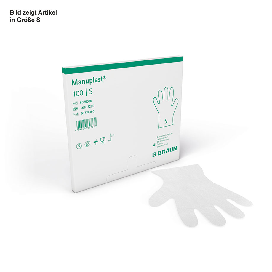 Manuplast PE Untersuchungshandschuhe Gr. S (100 Stck.)