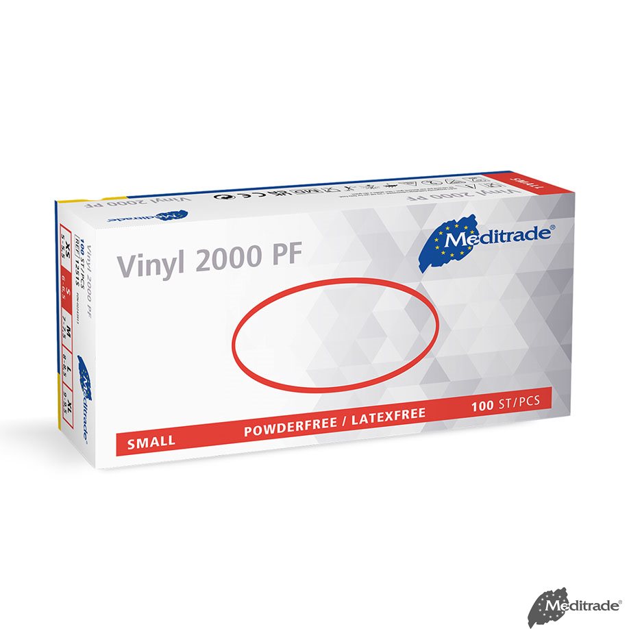 Vinyl 2000 U.-Handschuhe Vinyl, PF, unsteril, Gr. S (100 Stck.)