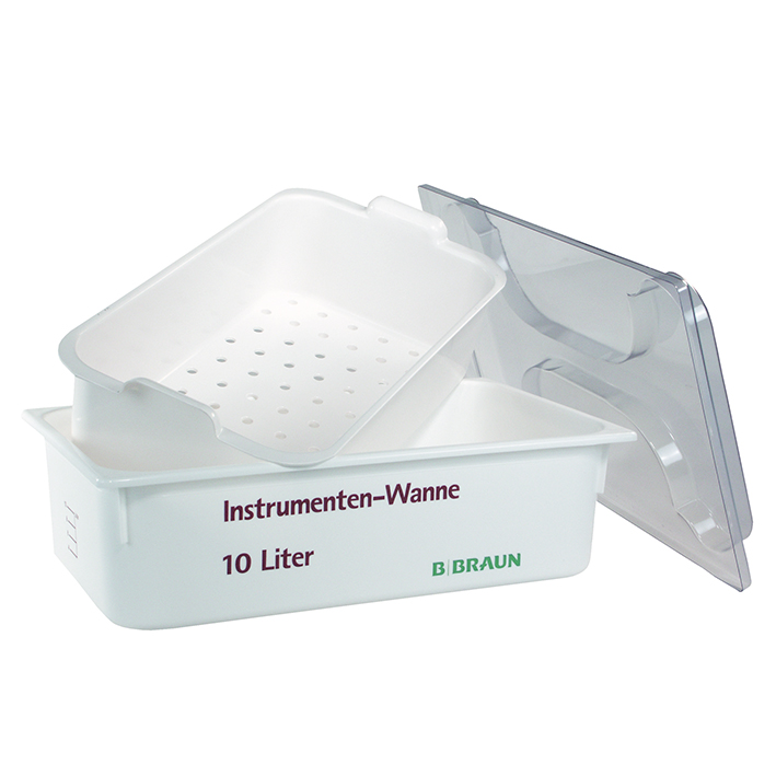 Helipur Instrumentenwanne 10 Ltr. mit Siebeinsatz und Deckel