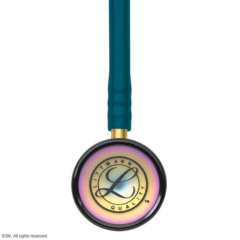 Littmann CLASSIC II Kinderstethoskop Regenbogen Edition, Schlauch karibikblau