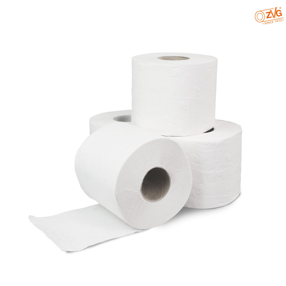 Toilettenpapier 3-lagig, weiß, Tissue, mit Dekorprägung (8 x 8 Rl.)