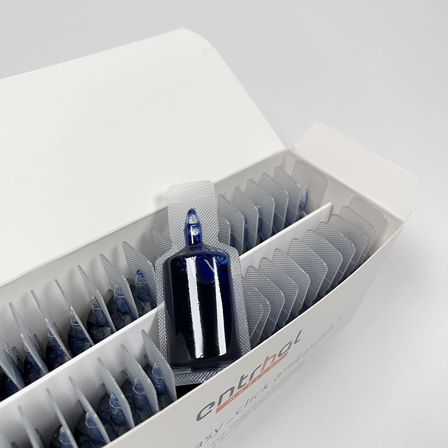 Ink Test easy, click and push, Einweg- knickfläschchen ca. 4 ml, blau (40 Stck.)