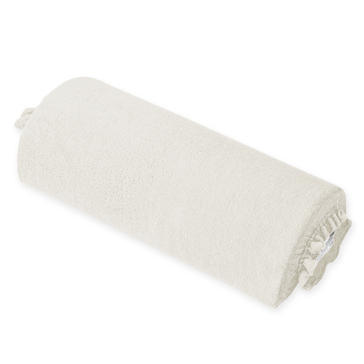 Nackenrollenbezug Frottee silbergrau f. Halbrollen 40 cm