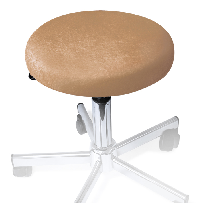 Hockerbezug Frottee camel für Hocker 40 bis 45 cm Ø