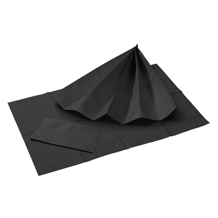Patientenservietten, black, 33 x 45 cm, 2-lagig (500 Stck.)