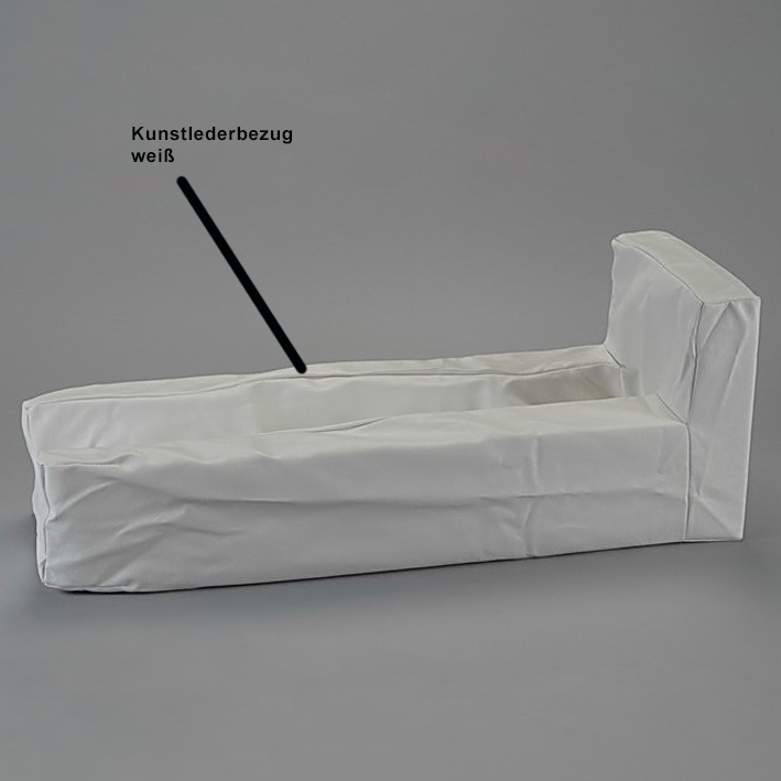 Kunstlederbezug zu den Franz Schienen, mit Reißverschluss, weiß