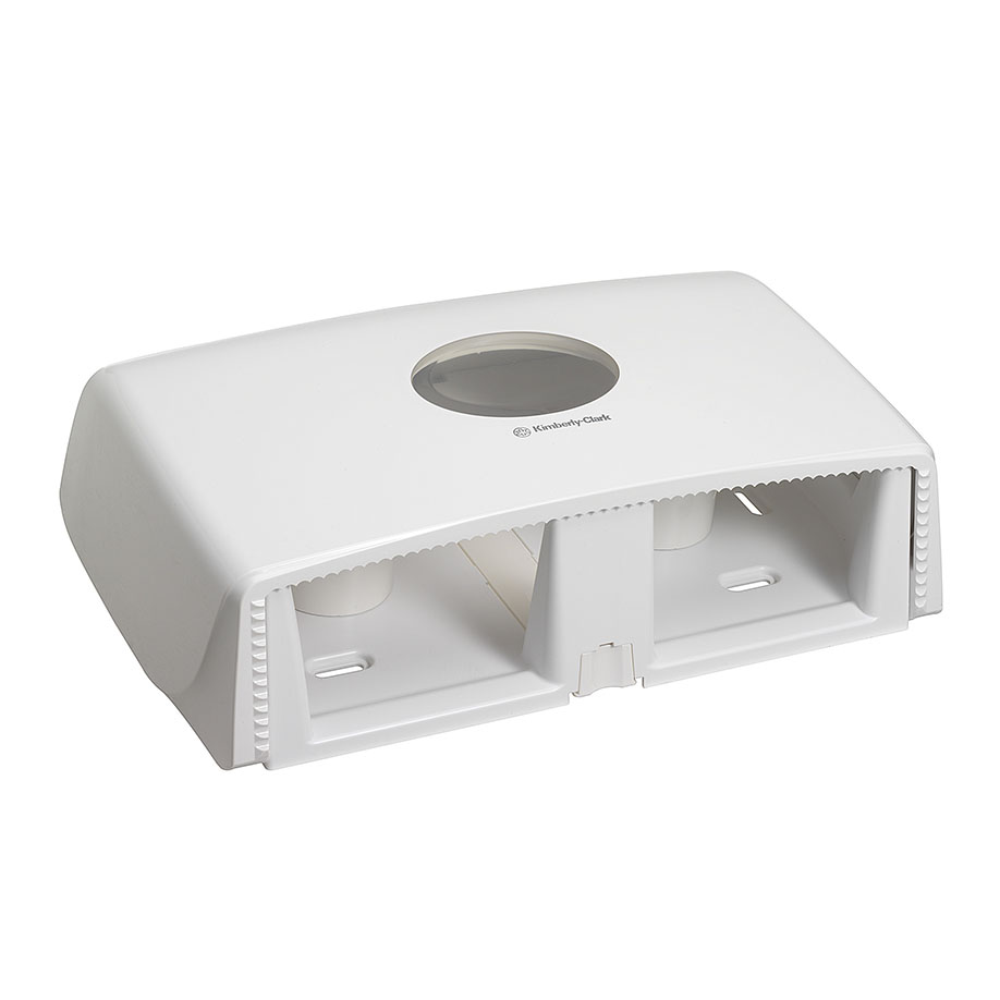 AQUARIUS Mini Doppelrollenspender für mini Jumbo Toilet Tissue, weiß