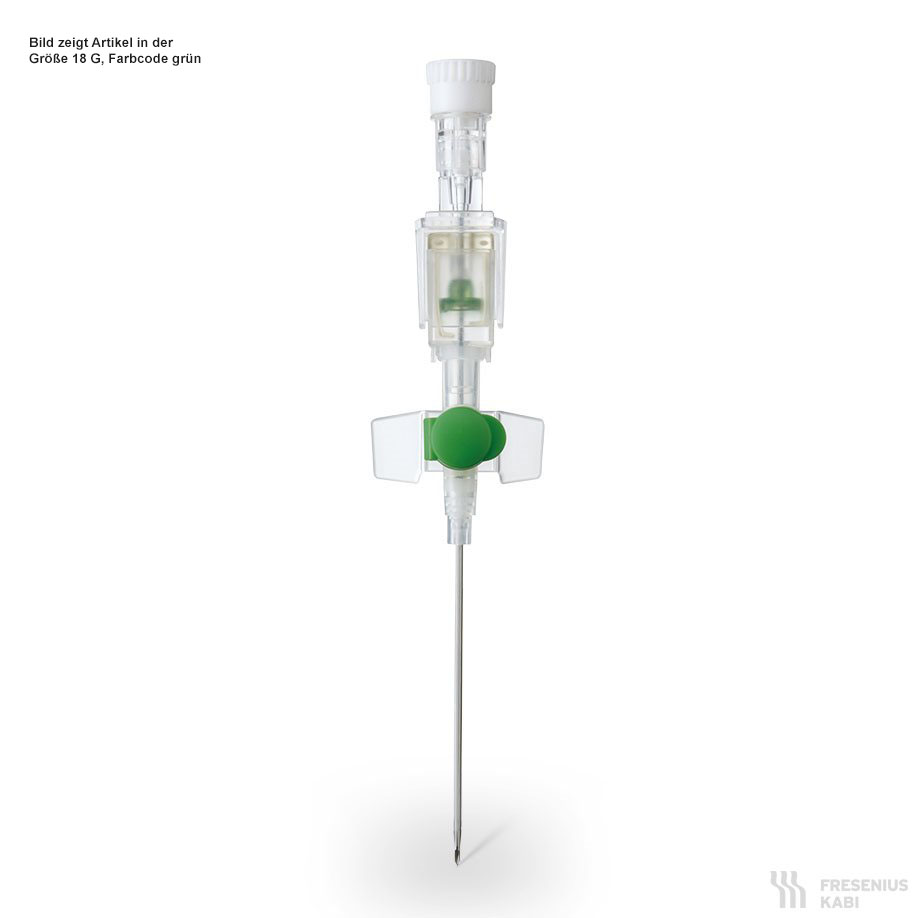 Vasodrop Safety Venenverweilkanüle, PUR, 18 G, 1,30 x 32 mm, grün