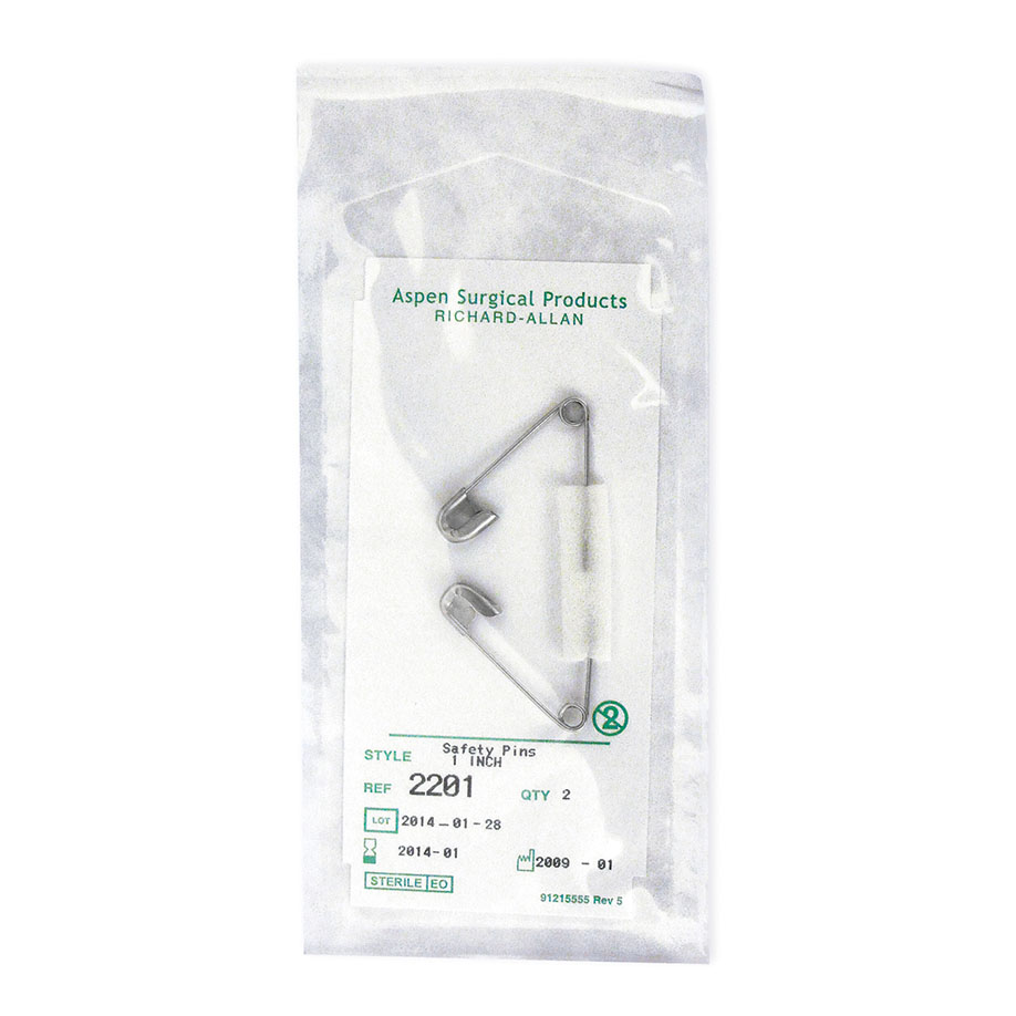 Sicherheitsnadeln 38 mm steril verpackt (50 x 2 Stck.)