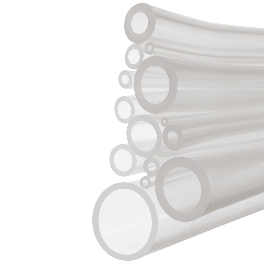 Silikonschlauch glatt / transparent I.D. 8,0 mm, A.D. 12 mm (25 mtr.)