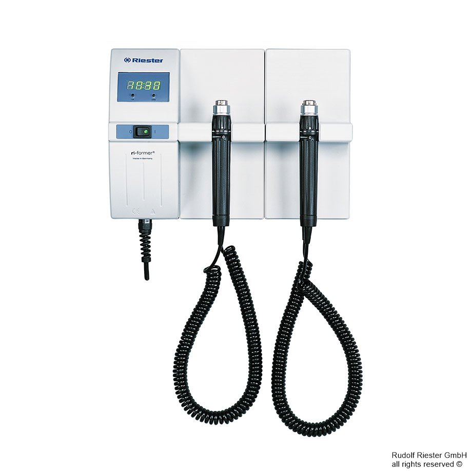 ri-former Diagnosestation Wandmodell, 3,5 V/100V-240V, mit 2 Griffen, mit Uhr