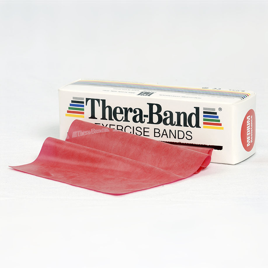TheraBand 12,8 cm x 5,5 m, mittel stark - rot