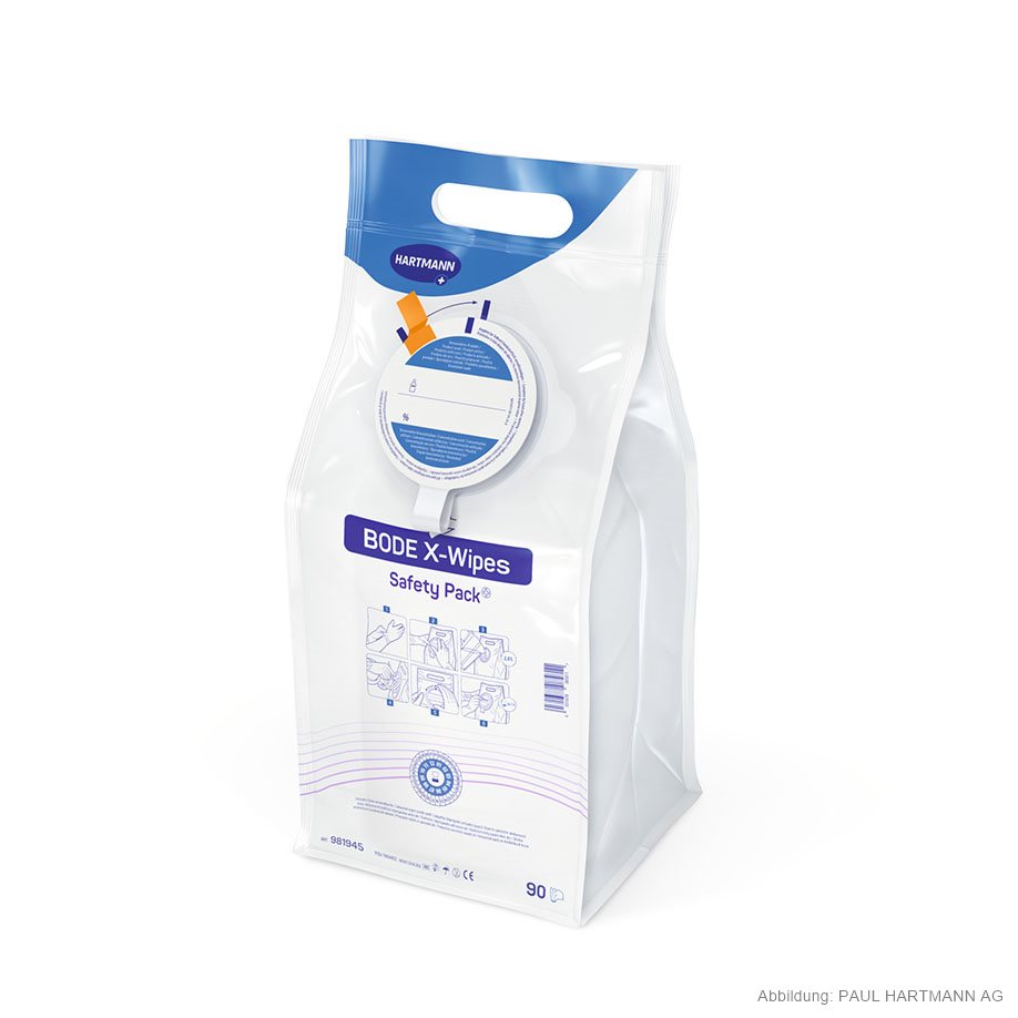 BODE X-Wipes Safety Pack Einmal-Vliestuchspender (90 Tücher)