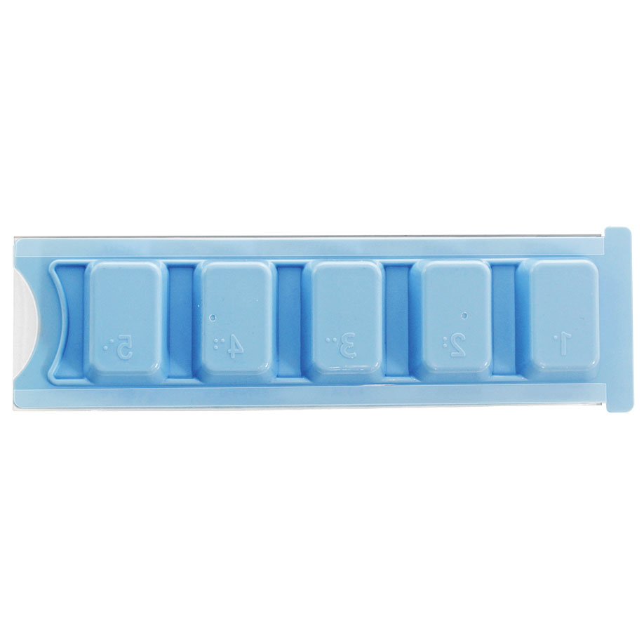 Medikamentendispenser blau (200 Stck.) Nüchtern, Morgen, Mittag, Abend, Nacht