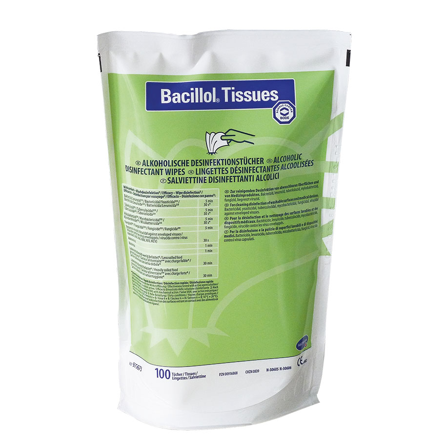 Bacillol Tissues Desinfektionstücher Nachfüllbeutel (100 T.)