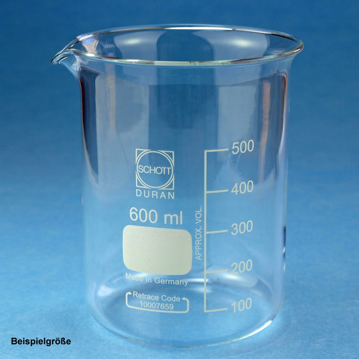 Becherglas mit Teilung 250 ml niedere Form