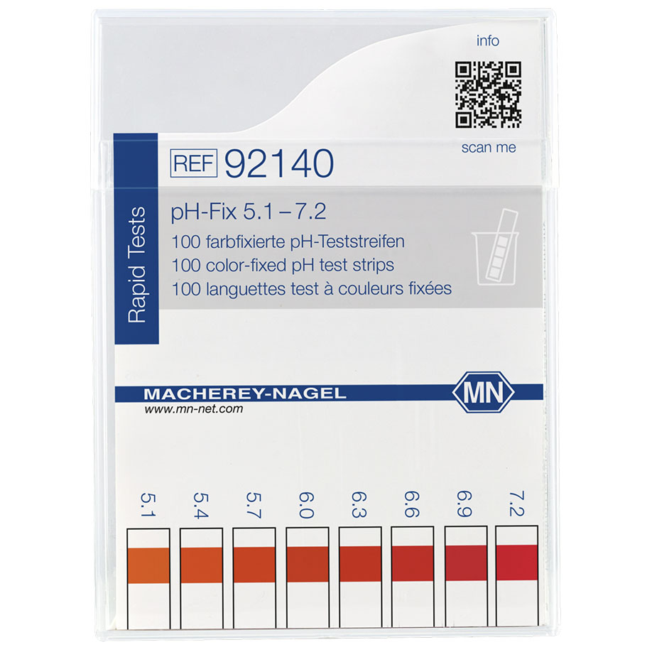 pH-Fix Indikatorstäbchen 5,1 - 7,2 (100 T.)