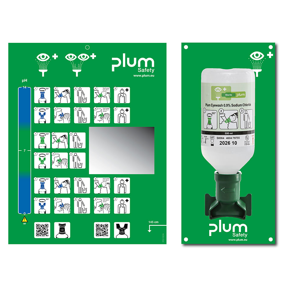 Plum Open Station Single mit 1 Flasche, inkl. Wandhalter und Piktogramm