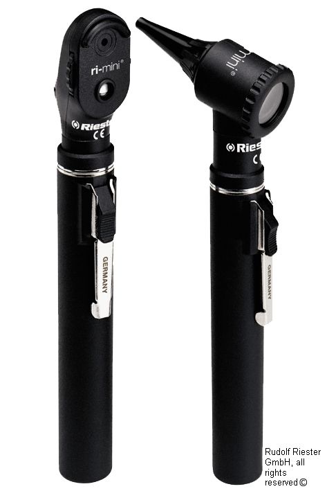 ri-mini Oto-/Ophthalmoskop XL 2,5 V schwarz, mit 2 Griffen Typ AA