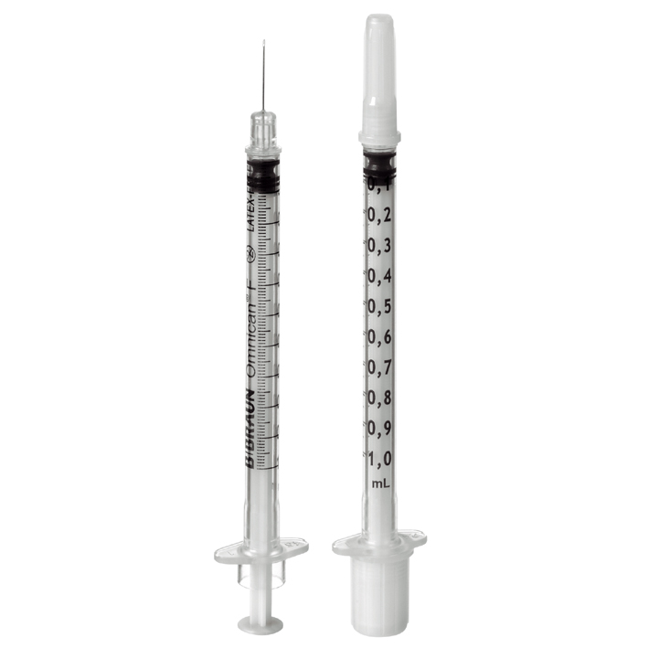 Omnican F Spritzen 1 ml mit integrierter Kanüle 0,30 x 12 mm (100 Stck.)