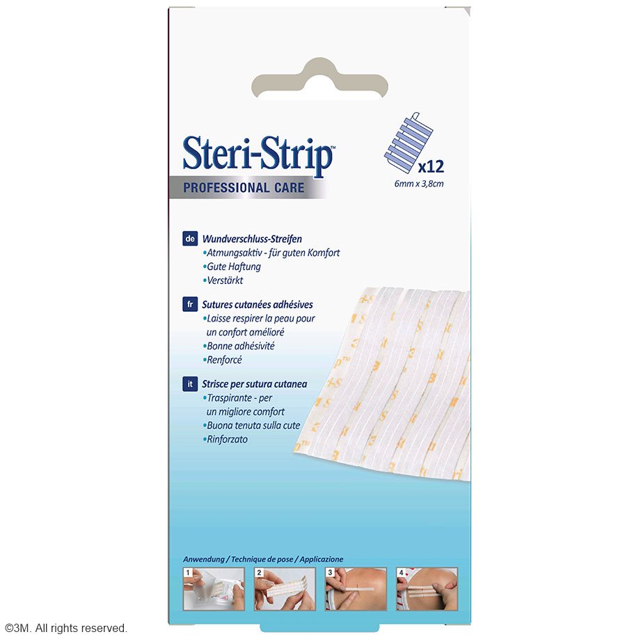 3M Steri-Strip Wundverschlussstreifen 6 x 38 mm (12 x 6 Str.)