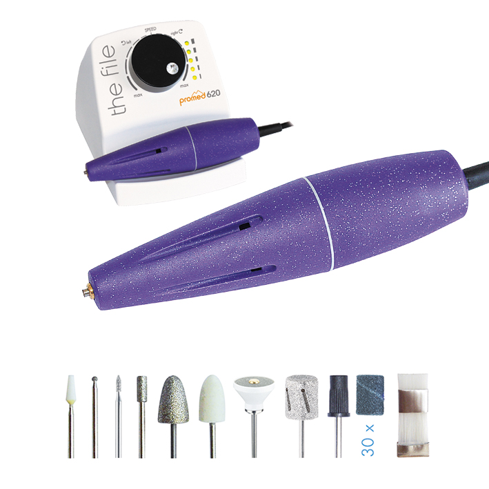 promed 620 de luxe Haut- und Nagelpflege-Set weiß/lila