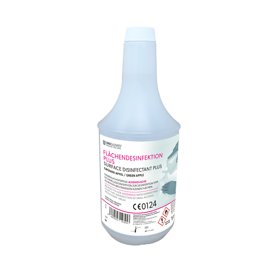 Unigloves Flächendesinfektion PLUS 1 Ltr., grüner Apfel