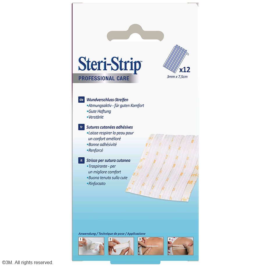 3M Steri-Strip Wundverschlussstreifen 3 x 75 mm (12 x 5 Str.)