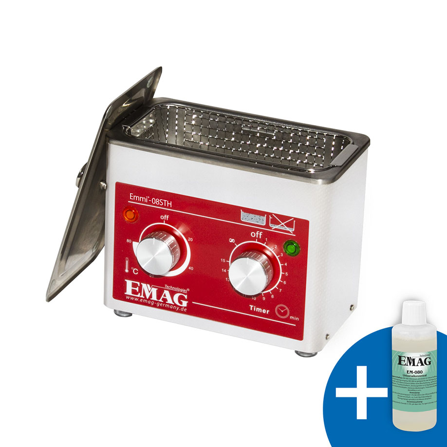 Ultraschall-Reinigungsgerät Emmi 08ST H 0,8 Ltr. inkl.100 ml Universalkonzentrat