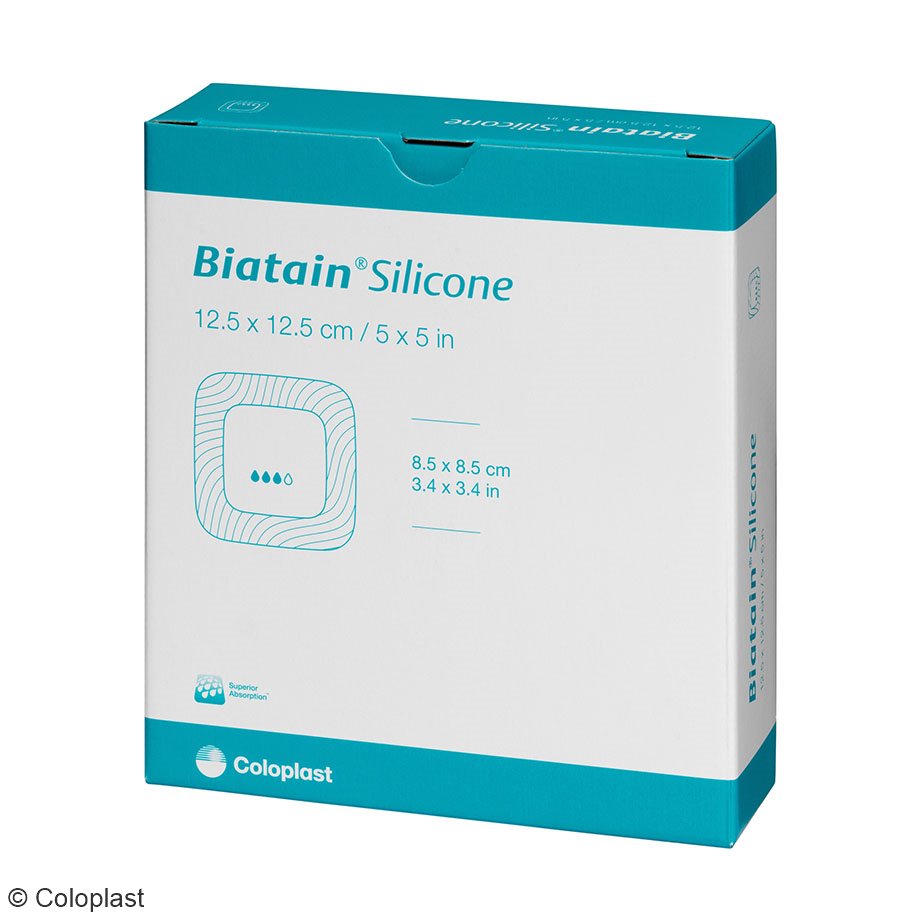 Biatain Silicone Schaumverband steril, 12,5 x 12,5 cm (10 Stck.)
