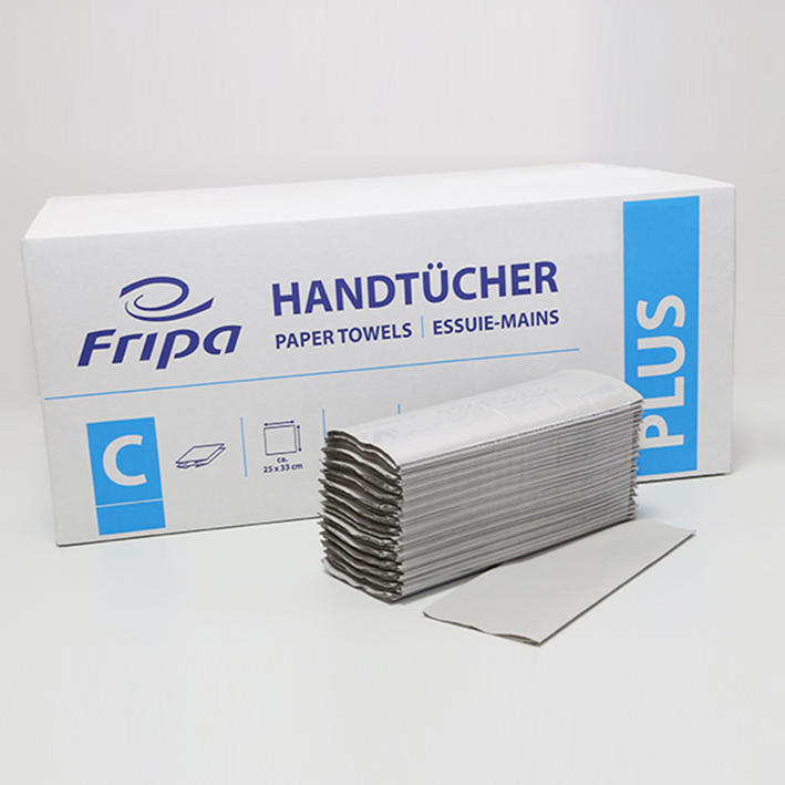 Fripa - Papierhandtücher Plus 1-lagig naturell 25 x 33 cm (20 x 180 Stck.)