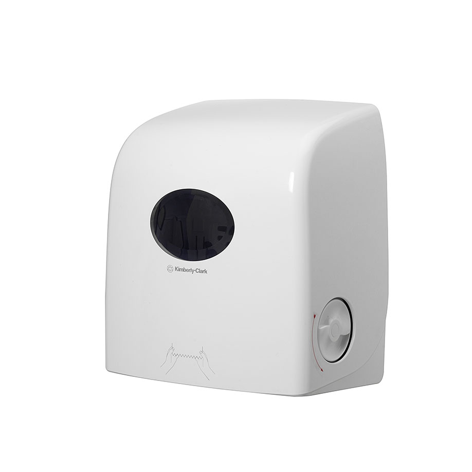 AQUARIUS Slimroll Rollenhandtuchspender, Kunststoff, weiß, 34,3 x 31,8 x 19 cm