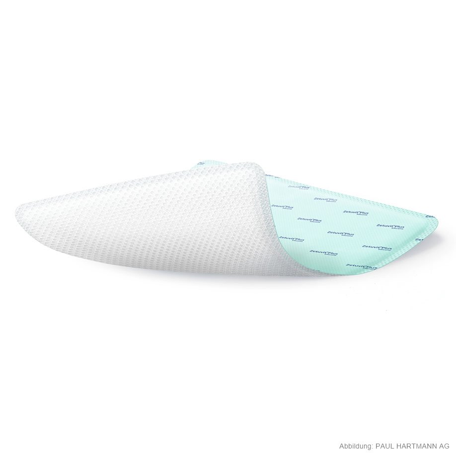 Zetuvit Plus Silicone Saugkompressen steril 20 x 20 cm (10 Stck.)