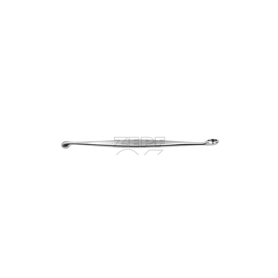 scharfer Doppellöffel nach VOLKMANN rund/oval, 14 cm