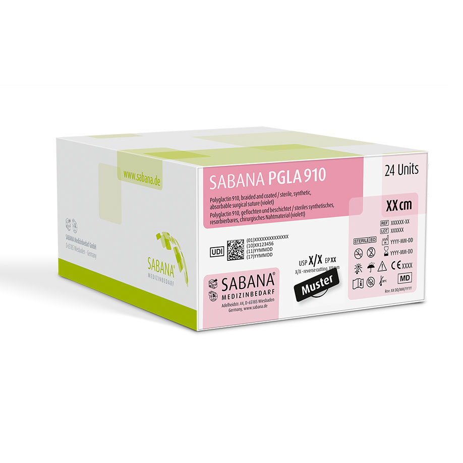 SABANA PGLA 910 2-0=3 violett Nahtmaterial Fadenlänge 70 cm (24 Stck.)