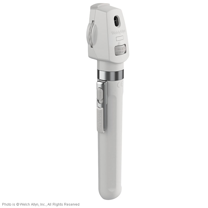Pocket Plus LED Ophthalmoskop perlweiß, inkl. Handgriff und Etui