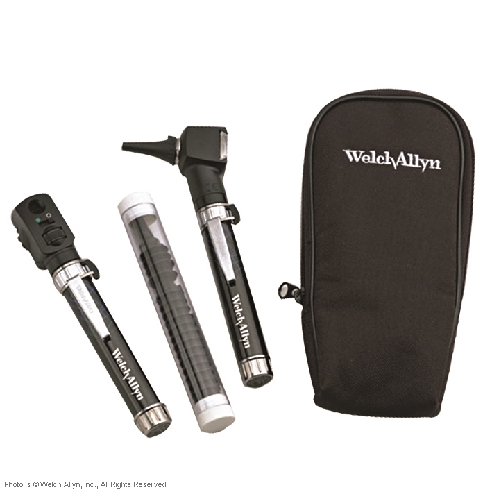 Pocket Junior Set mit Otoskop, Ophthalmoskop, 2 Batteriegriffe im