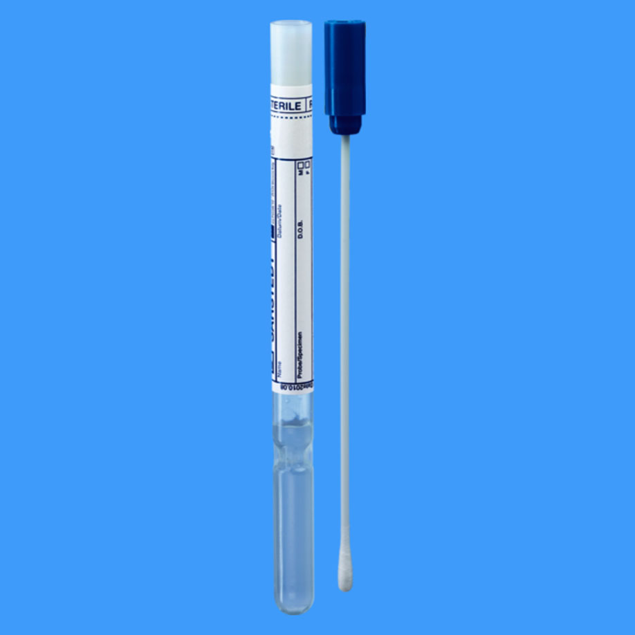 Abstrichtupfer mit Amies-Transportmedium Polystyrolstab 131mm, steril (500 Stck.)
