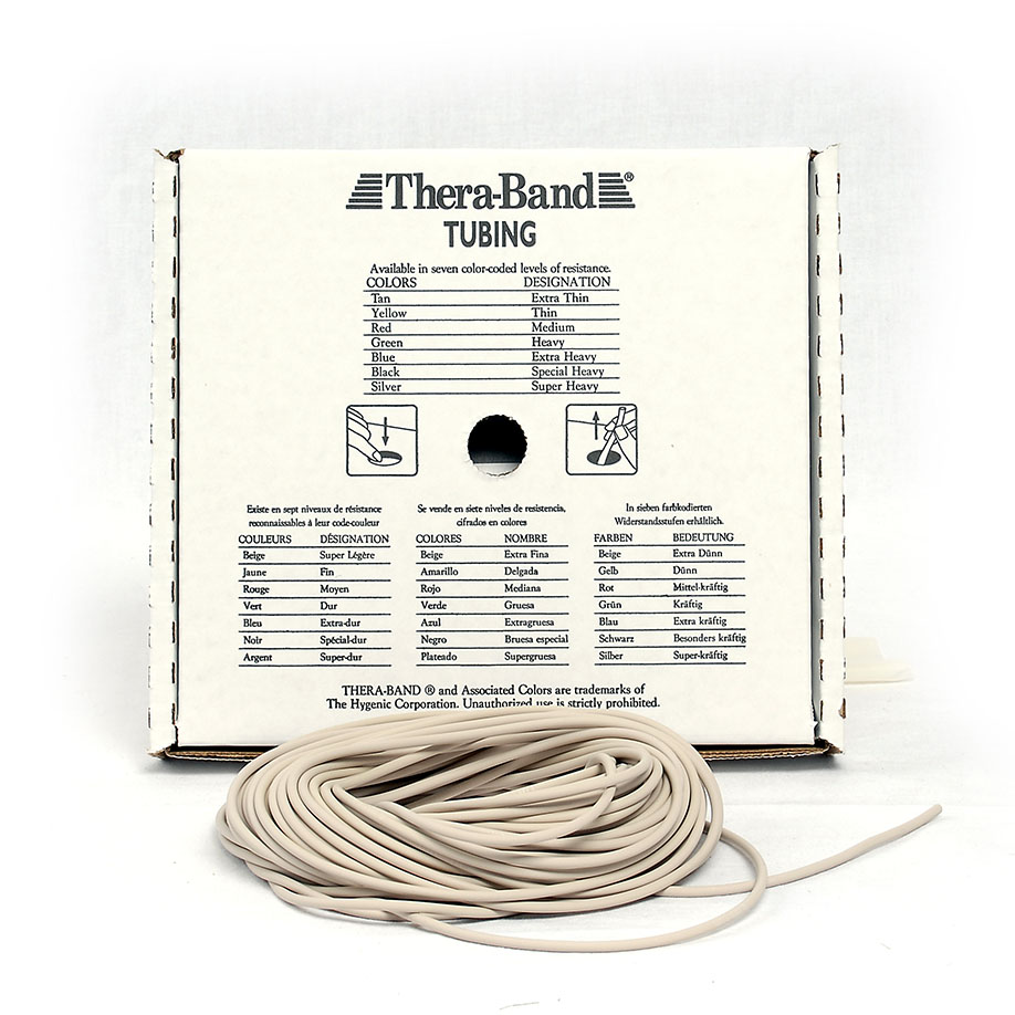 TheraBand Tubing 30,5 m, extra dünn - beige