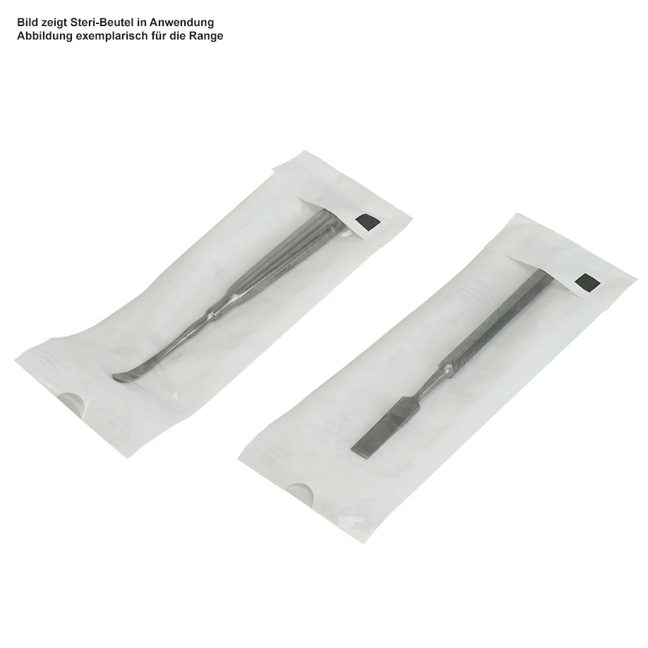 Tyvek Heisssiegel-Steri-Beutel mit STERRAD Chemo-Indikator 25 cm x 75 cm