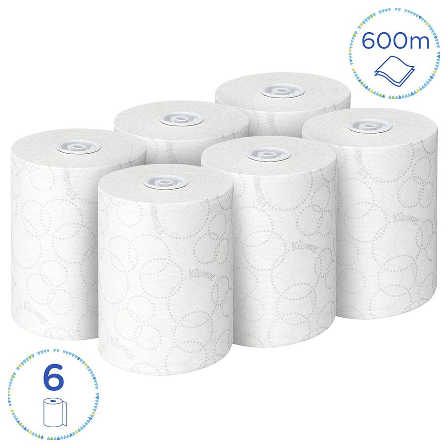 KLEENEX Ultra Slimroll Handtücher 2-lagig, weiß, 19,8 cm x 100 m (6 Rl.)