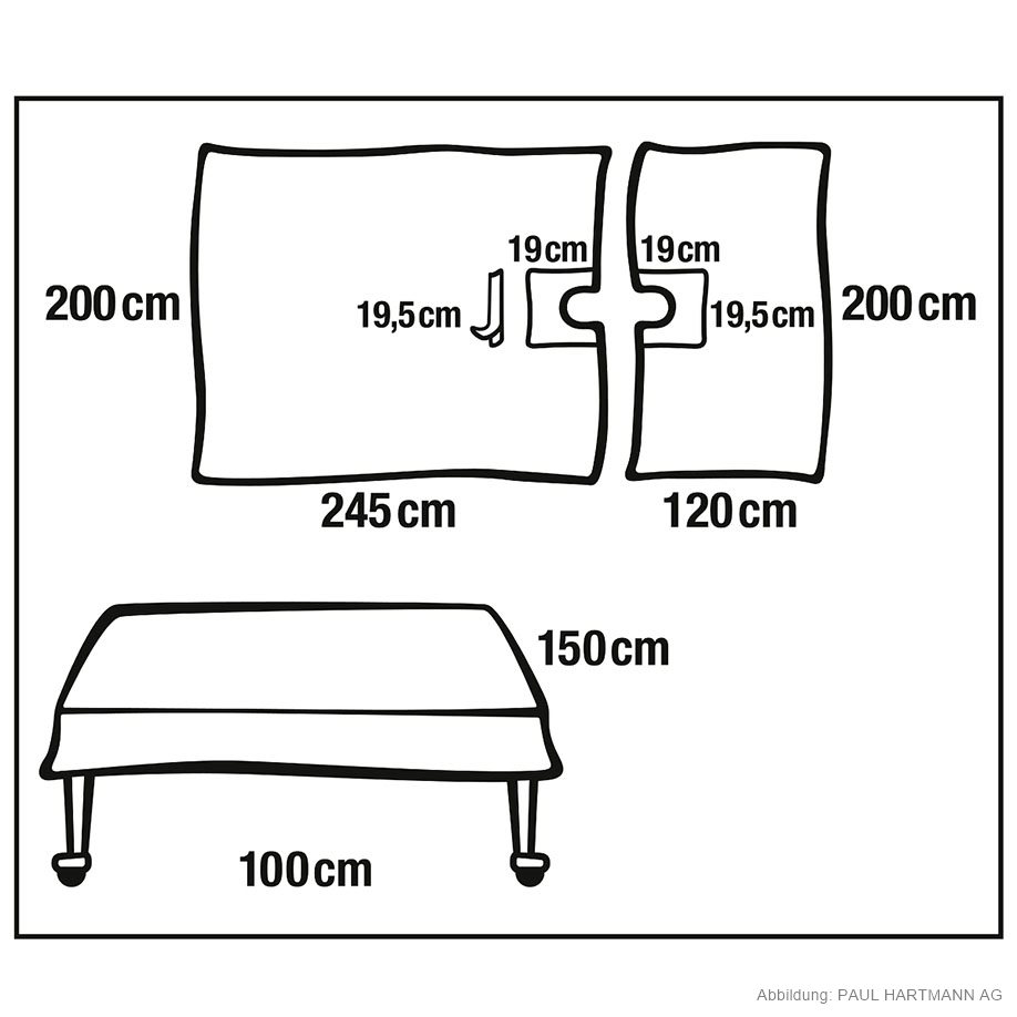 Foliodrape Protect HNO-/MKG-Set III steril, einzeln verpackt (6 Sets)